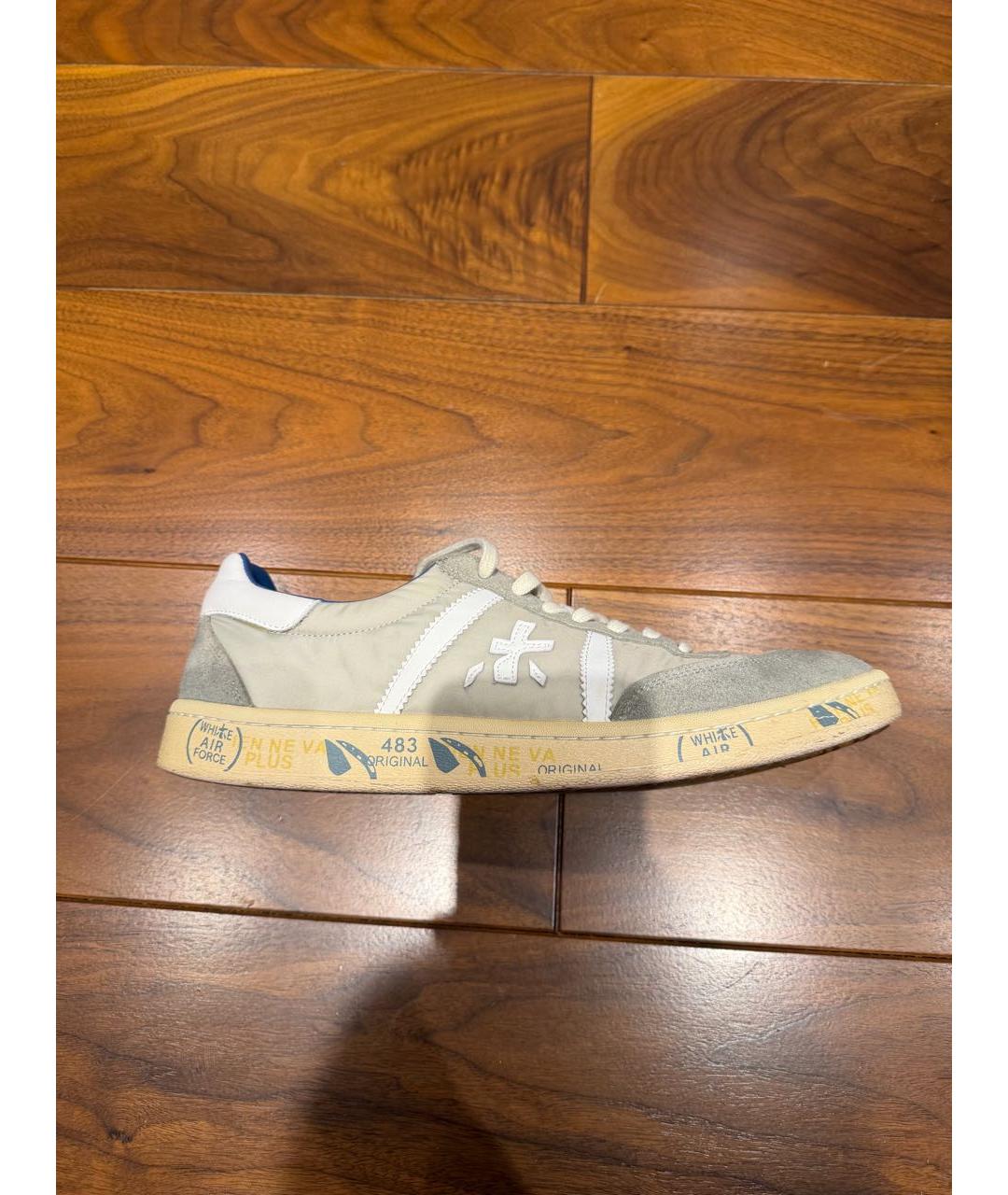 PREMIATA Серые текстильные низкие кроссовки / кеды, фото 6