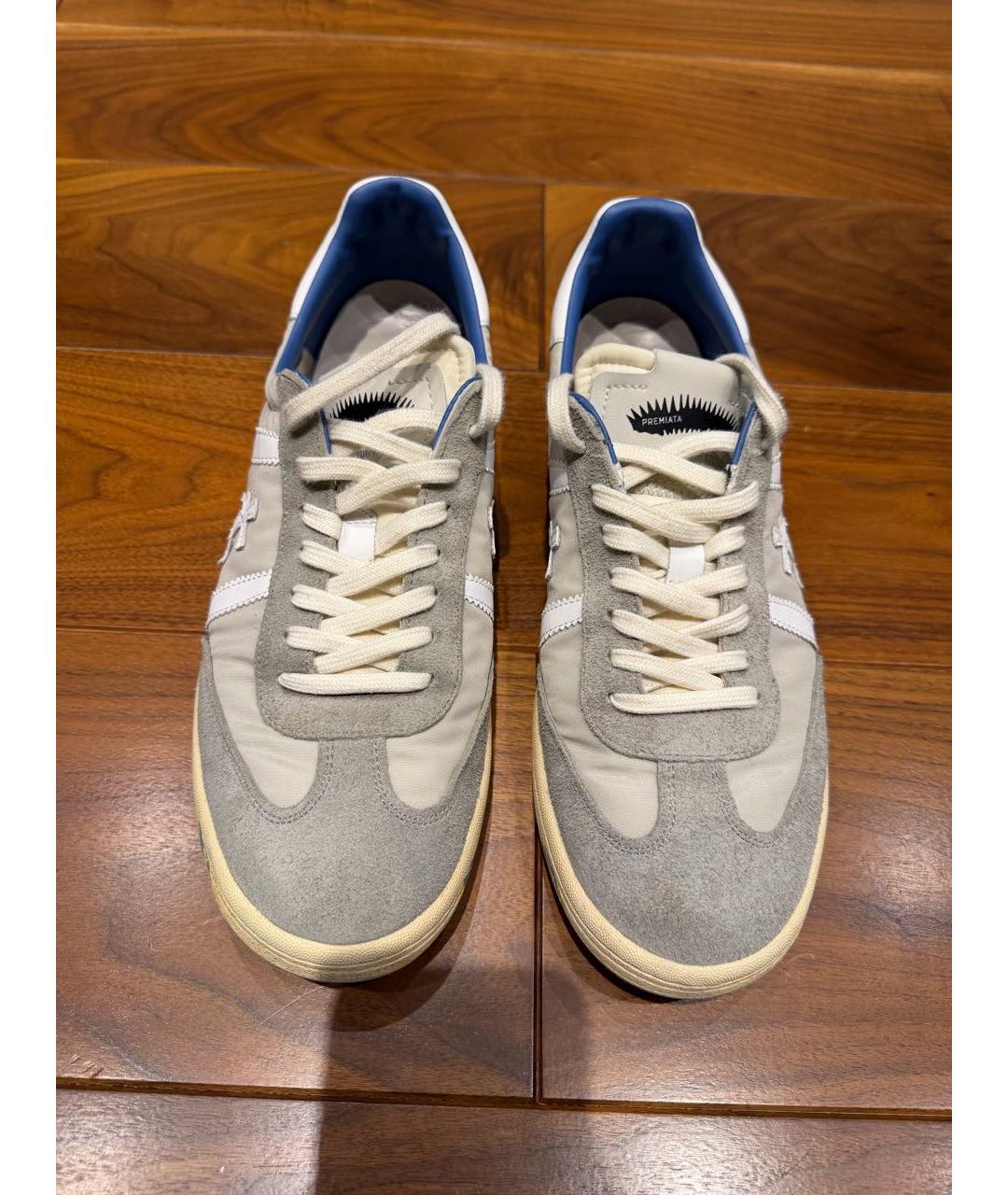 PREMIATA Серые текстильные низкие кроссовки / кеды, фото 2
