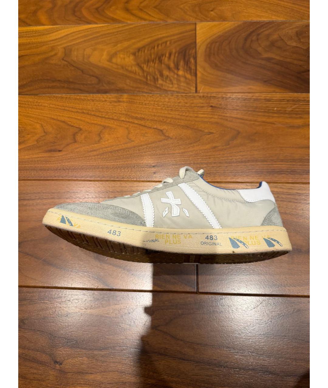 PREMIATA Серые текстильные низкие кроссовки / кеды, фото 4