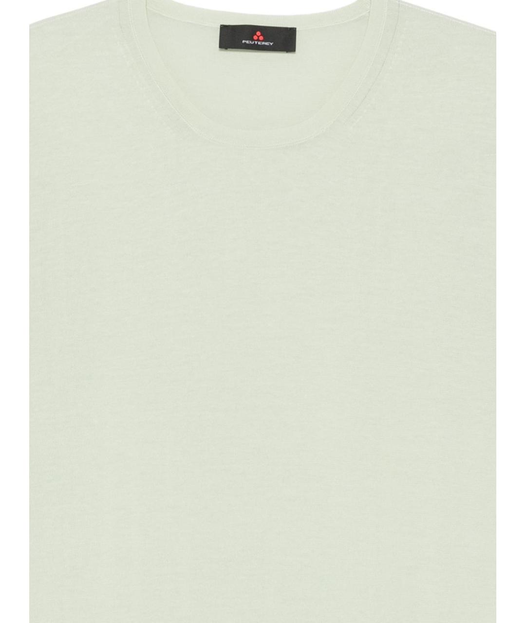 PEUTEREY Зеленая хлопковая футболка, фото 3