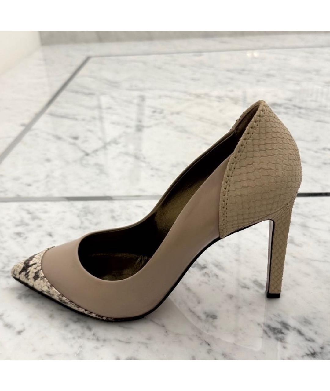 LANVIN Бежевые туфли из экзотической кожи, фото 5