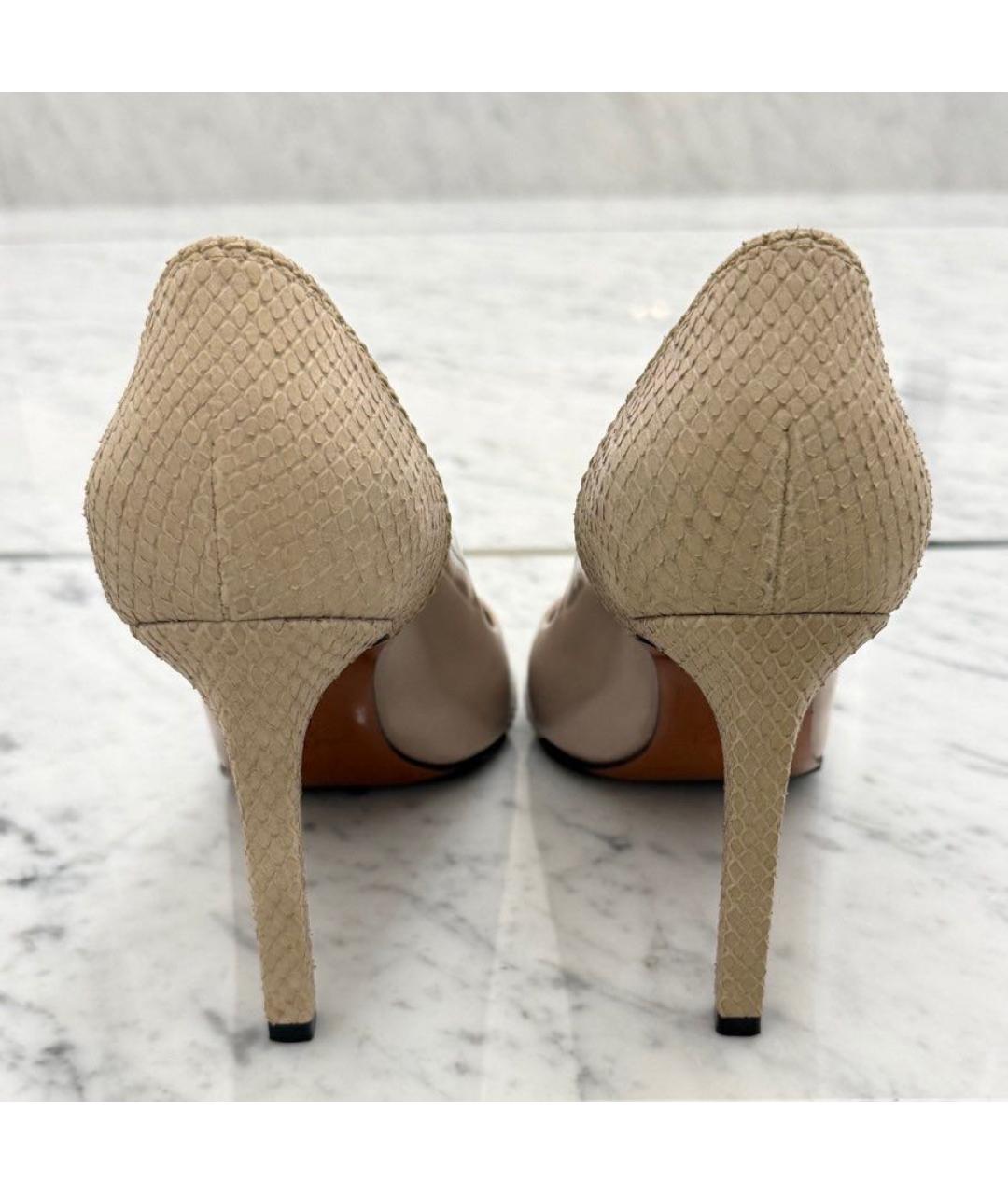 LANVIN Бежевые туфли из экзотической кожи, фото 4