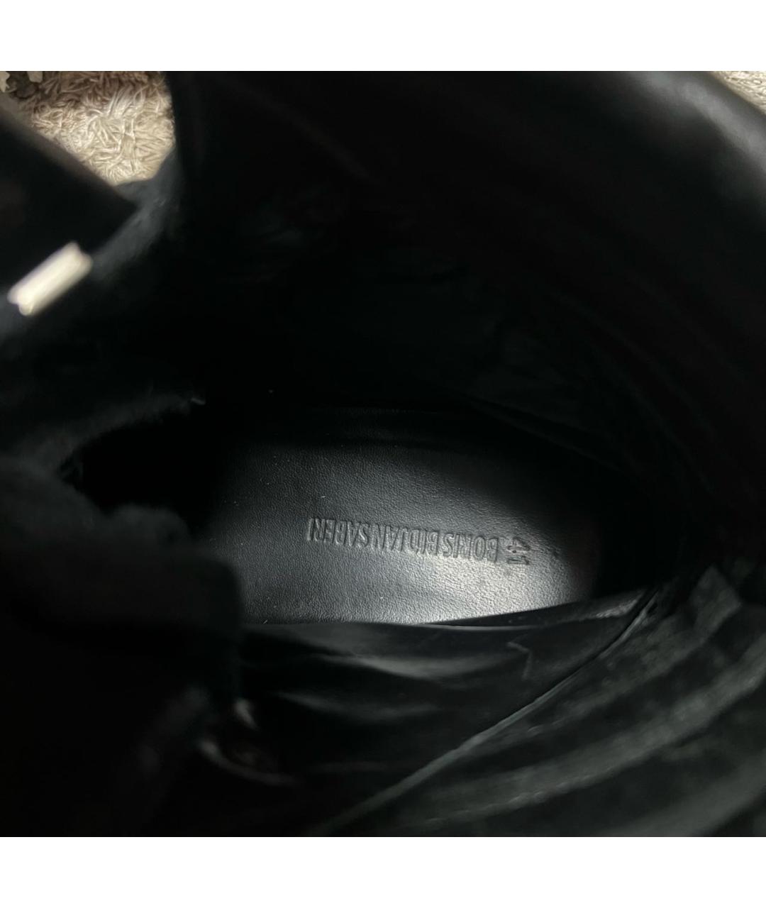 BORIS BIDJAN Черные кожаные высокие ботинки, фото 5