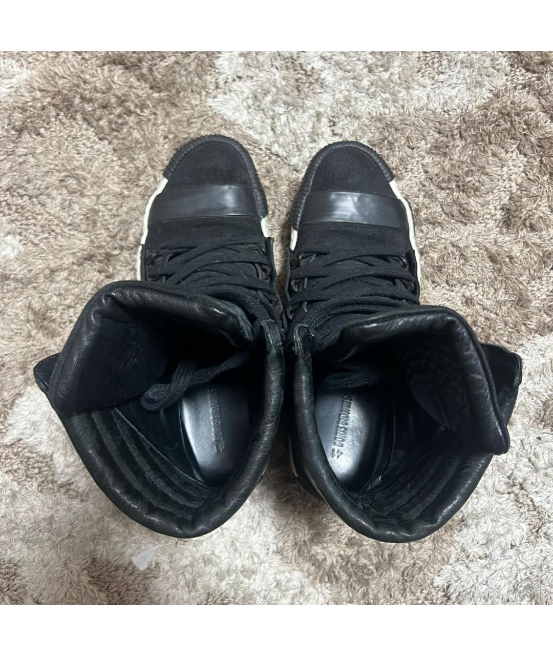 BORIS BIDJAN Черные кожаные высокие ботинки, фото 3