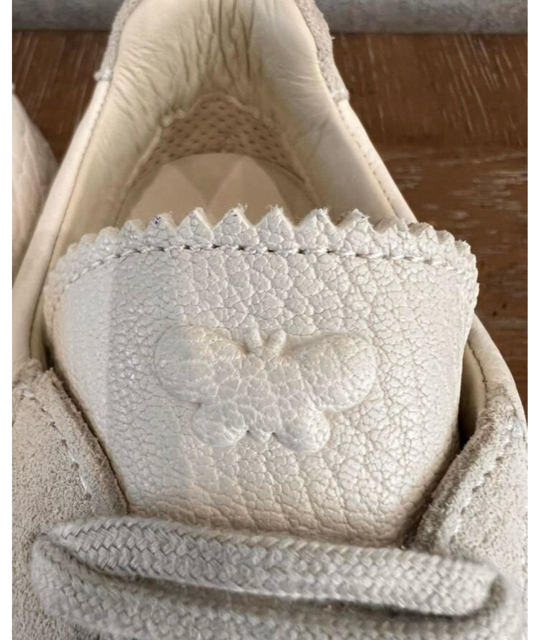 WEEKEND MAX MARA Белые кожаные кеды, фото 6