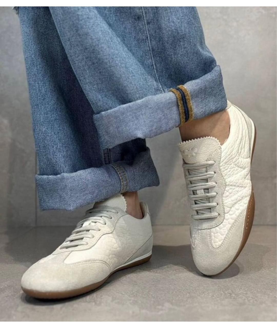 WEEKEND MAX MARA Белые кожаные кеды, фото 3