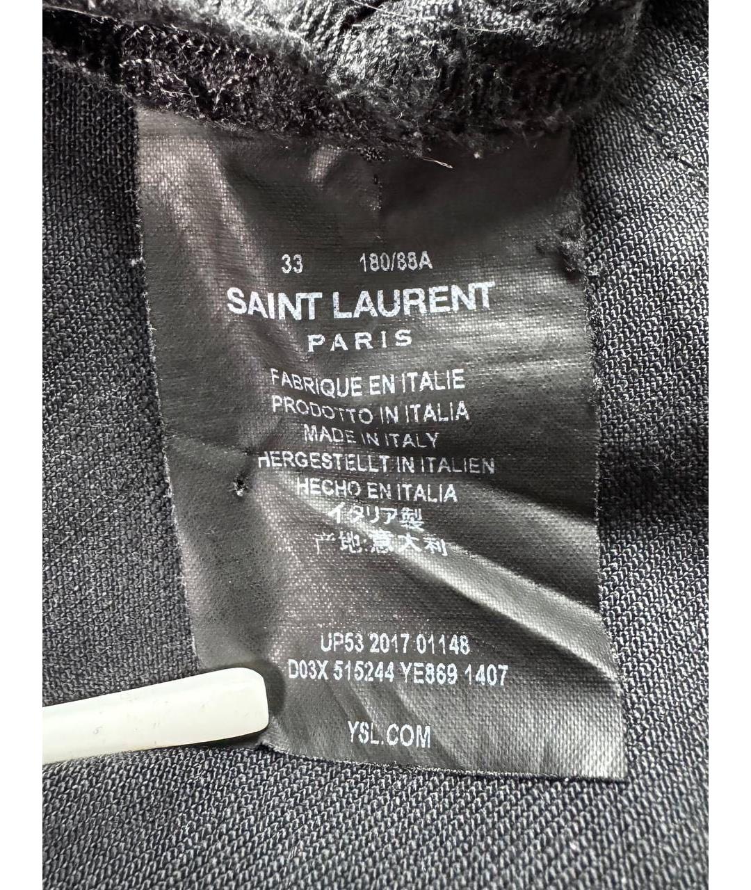 SAINT LAURENT Черные хлопковые джинсы скинни, фото 8