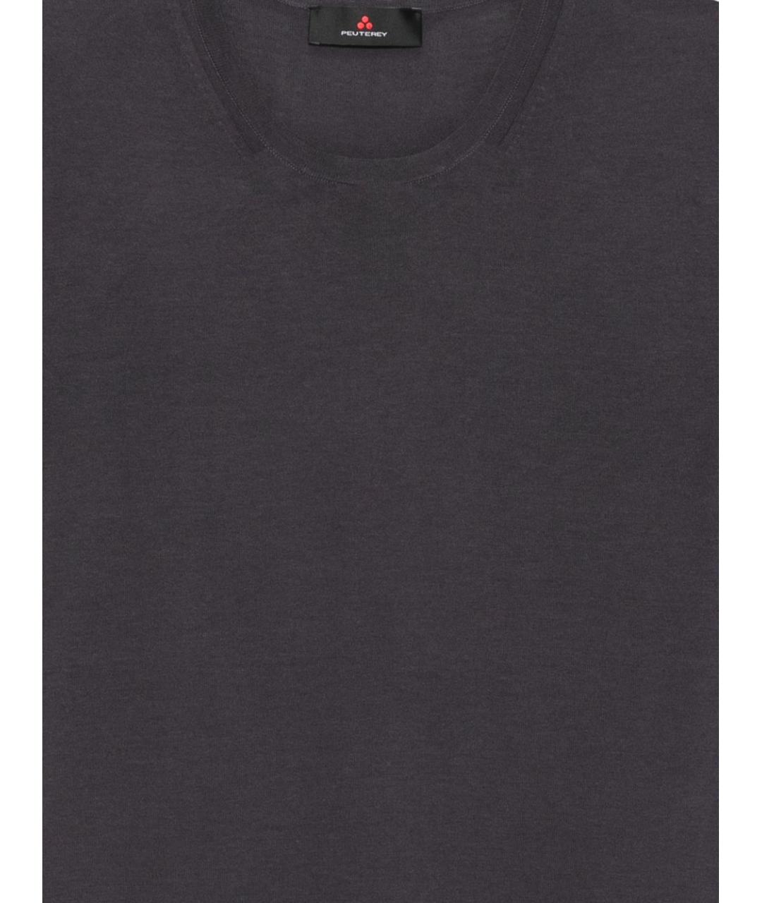 PEUTEREY Синяя хлопковая футболка, фото 2