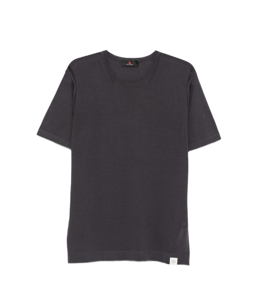 PEUTEREY Синяя хлопковая футболка, фото 1