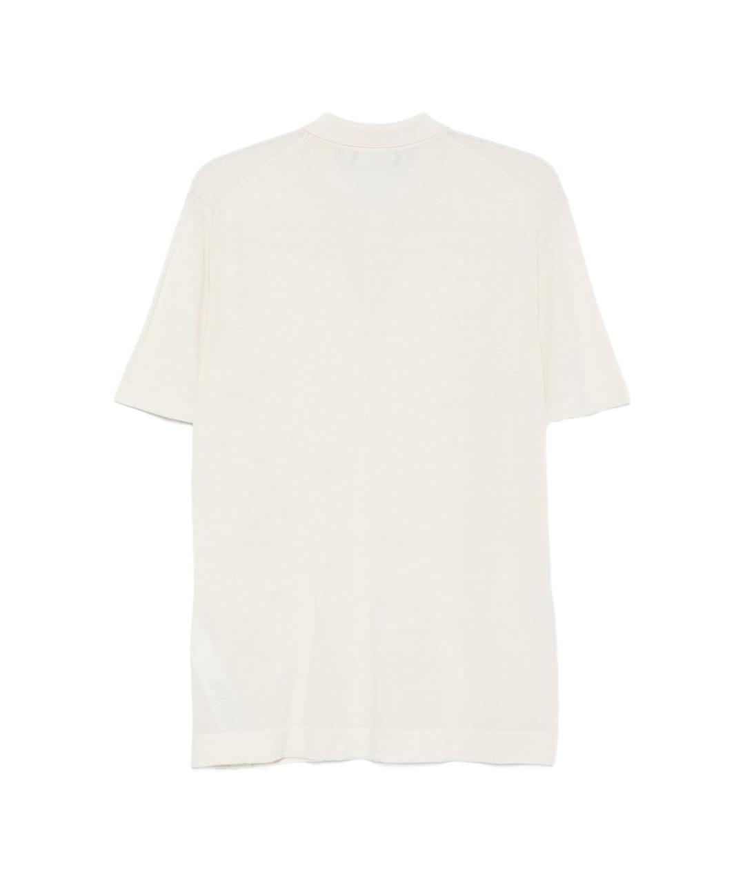 PEUTEREY Бежевое хлопковое поло с коротким рукавом, фото 2