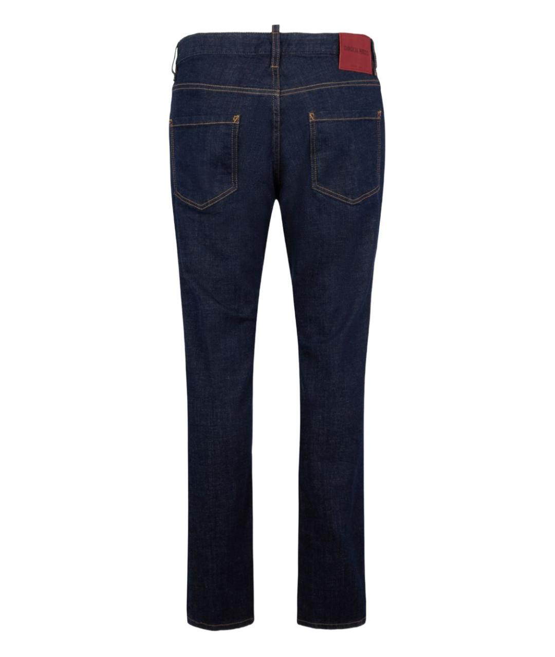 DSQUARED2 Синие хлопковые прямые джинсы, фото 2