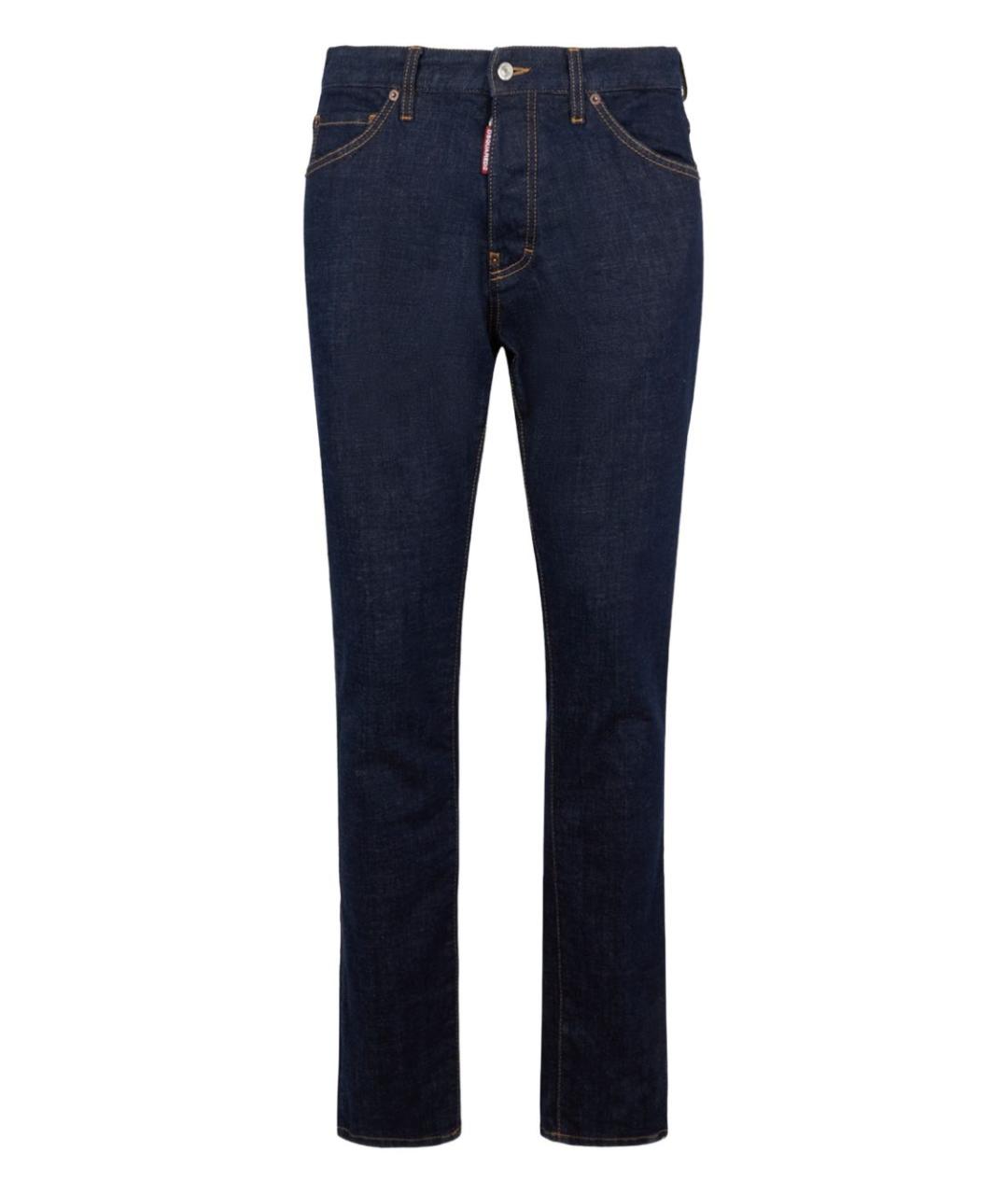 DSQUARED2 Синие хлопковые прямые джинсы, фото 1