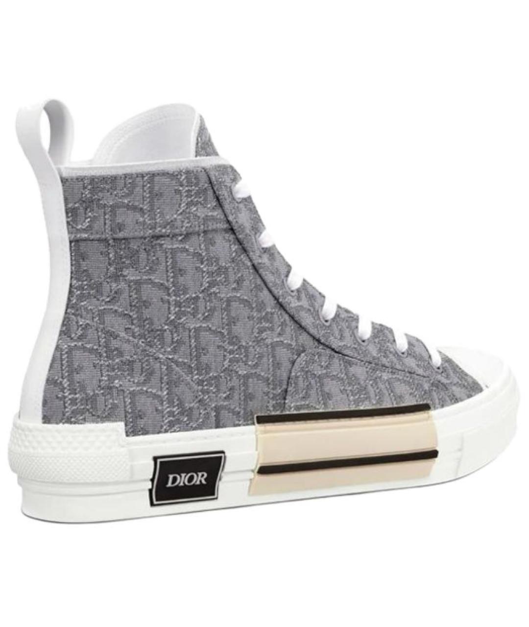 CHRISTIAN DIOR Серые высокие кроссовки / кеды, фото 4