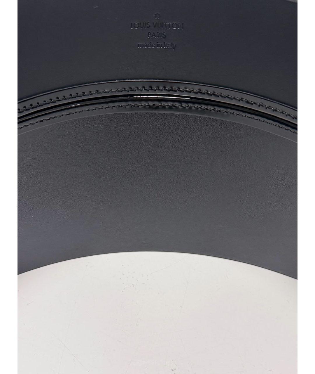 LOUIS VUITTON Черный ремень из лакированной кожи, фото 3