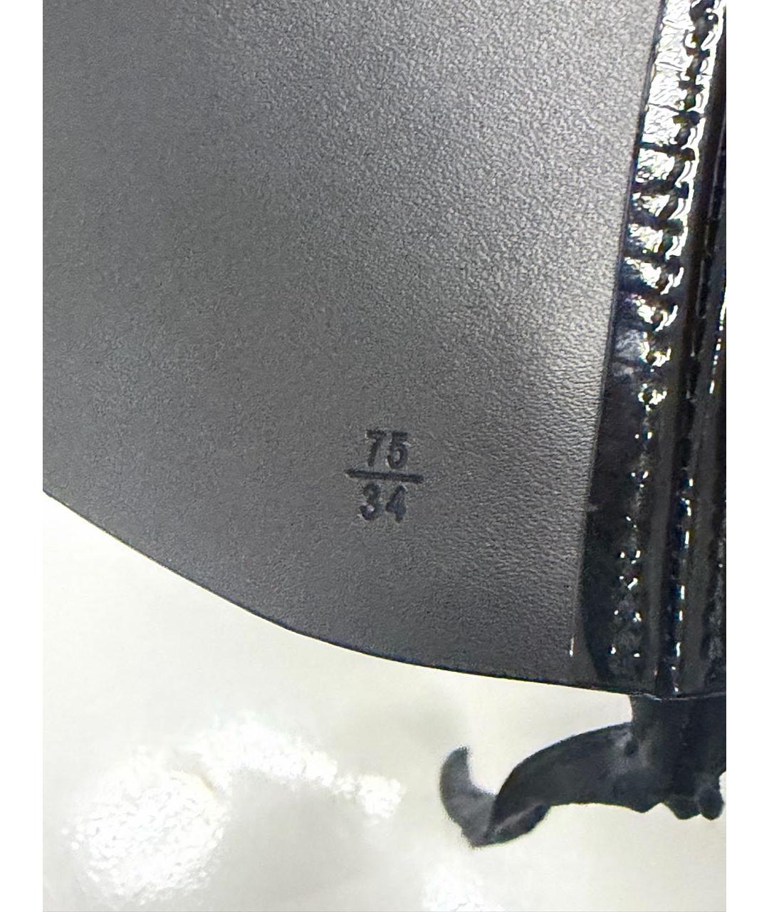 LOUIS VUITTON Черный ремень из лакированной кожи, фото 5