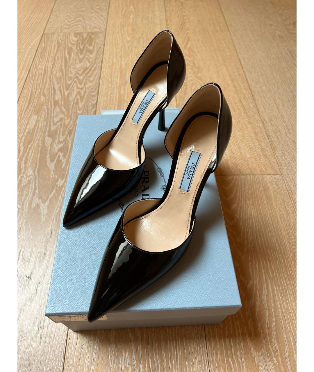 PRADA Черные туфли из лакированной кожи, фото 2