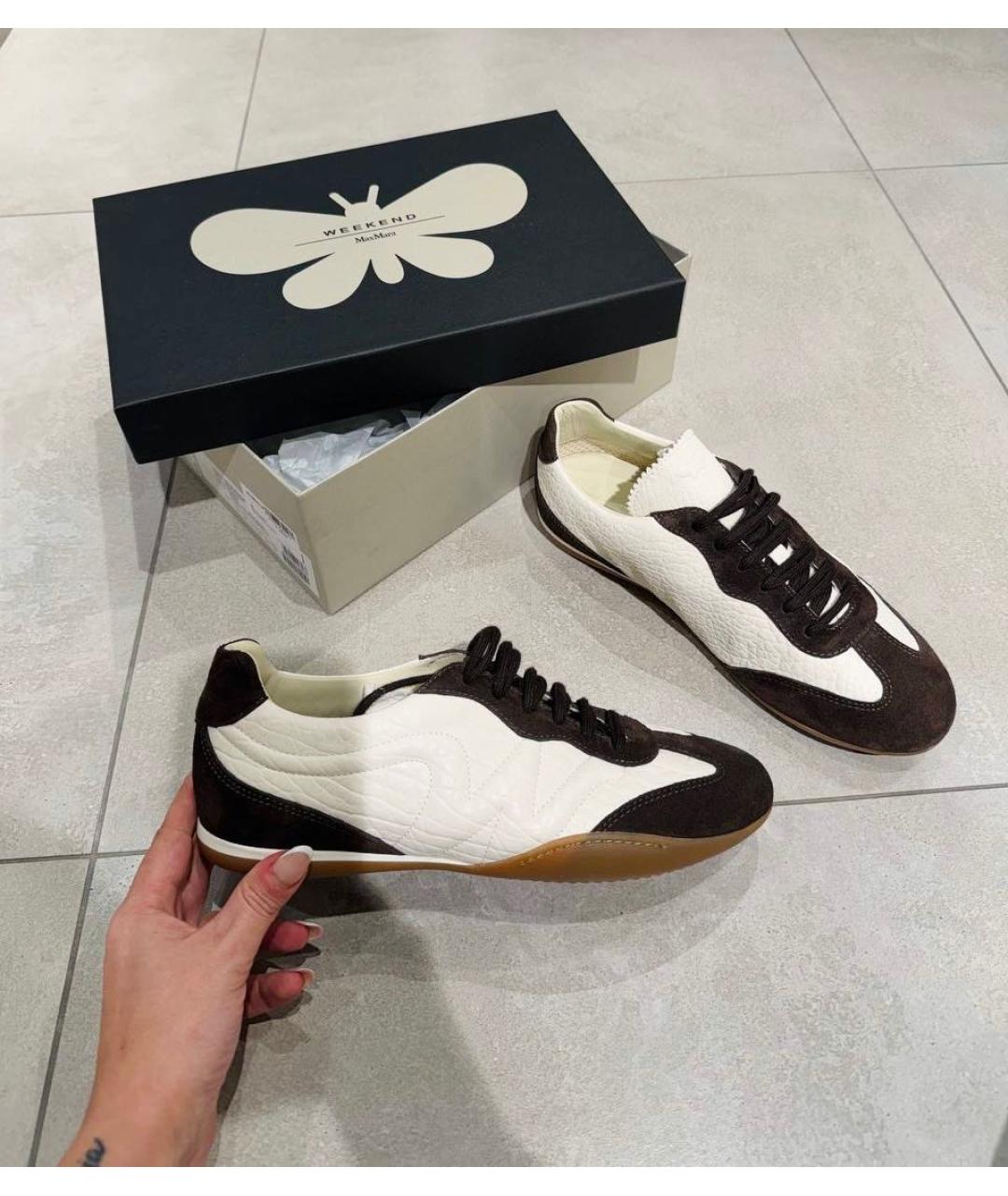 WEEKEND MAX MARA Мульти кожаные кеды, фото 6