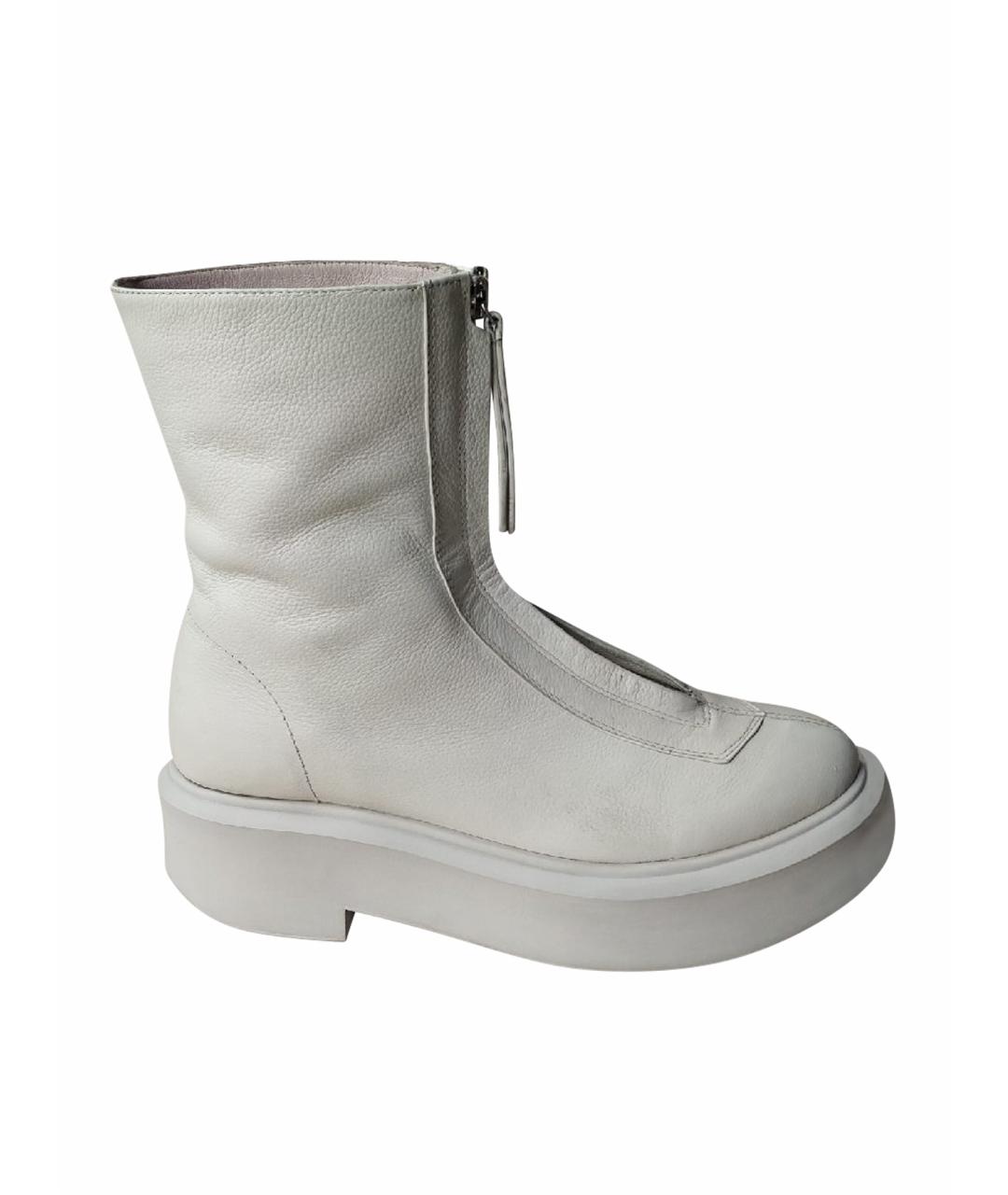 THE ROW Бежевые кожаные полусапоги, фото 1