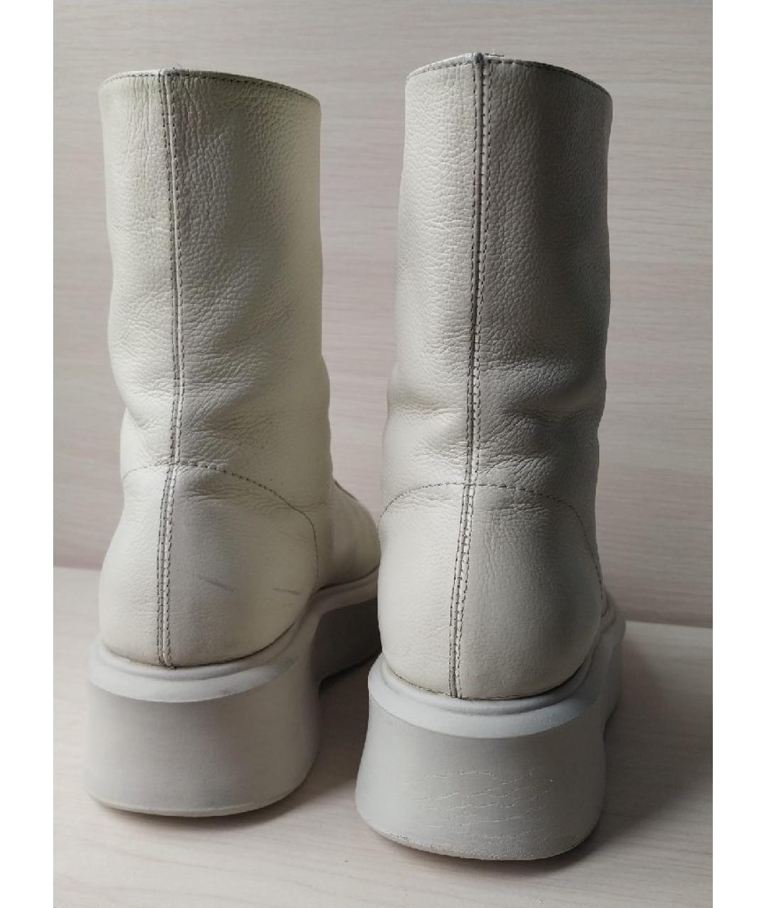 THE ROW Бежевые кожаные полусапоги, фото 3