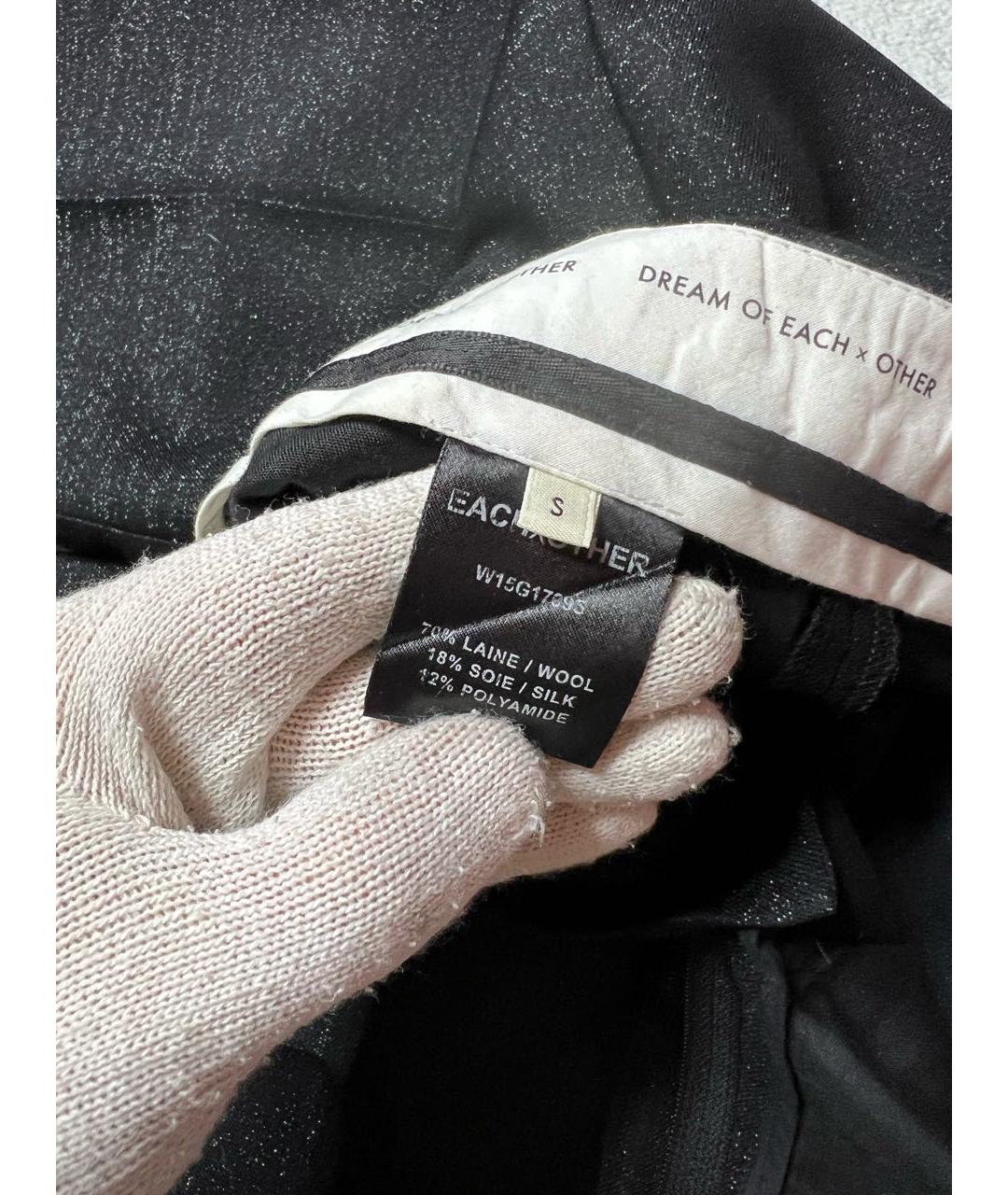 EACH X OTHER Черные шерстяные брюки узкие, фото 6