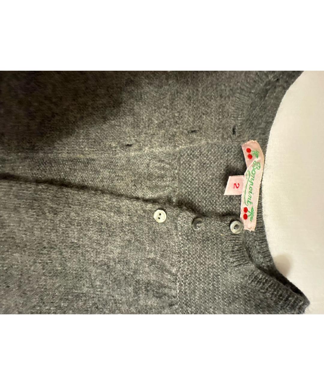 BONPOINT Серый кашемировый жакет / жилет, фото 3