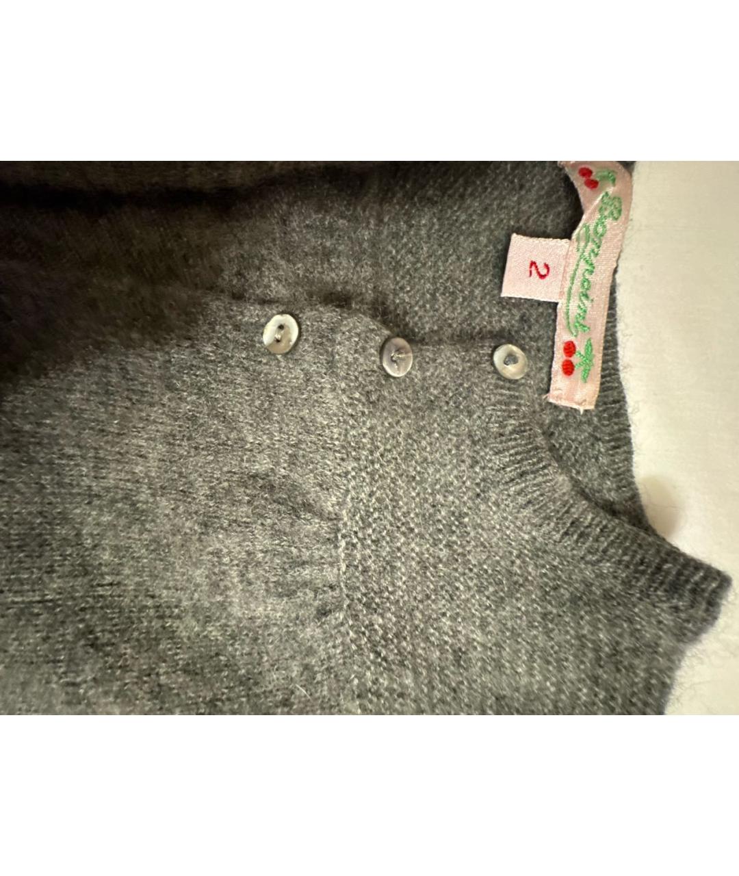 BONPOINT Серый кашемировый жакет / жилет, фото 4