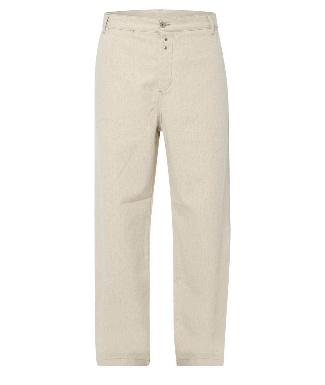 JACQUEMUS Бежевые хлопковые повседневные брюки, фото 1