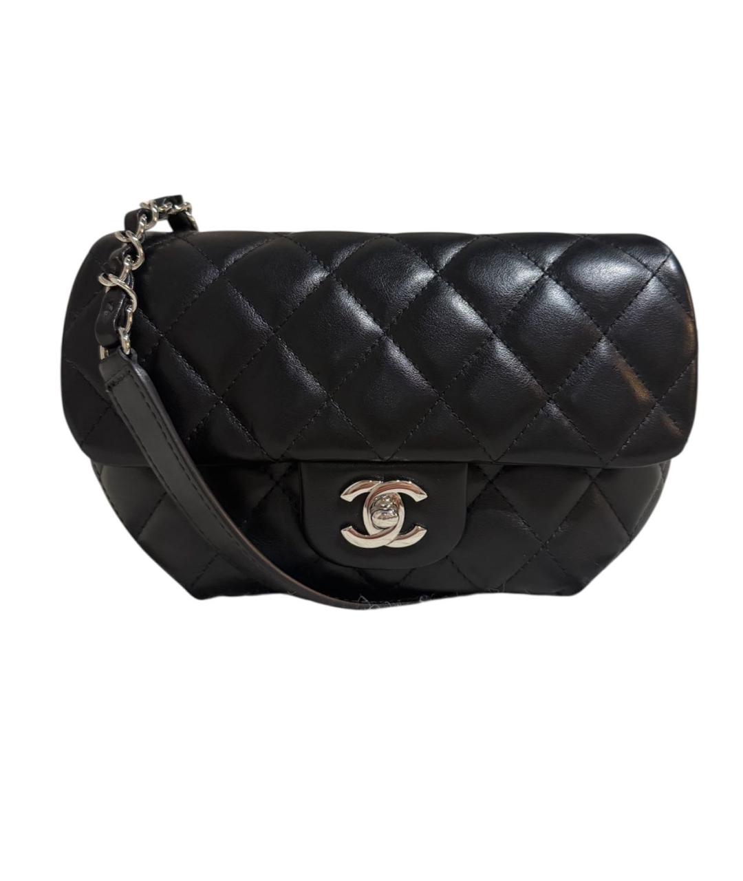 CHANEL Черная кожаная сумка через плечо, фото 7