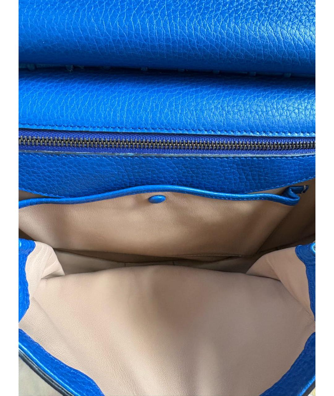 GUCCI Синяя замшевая сумка через плечо, фото 5