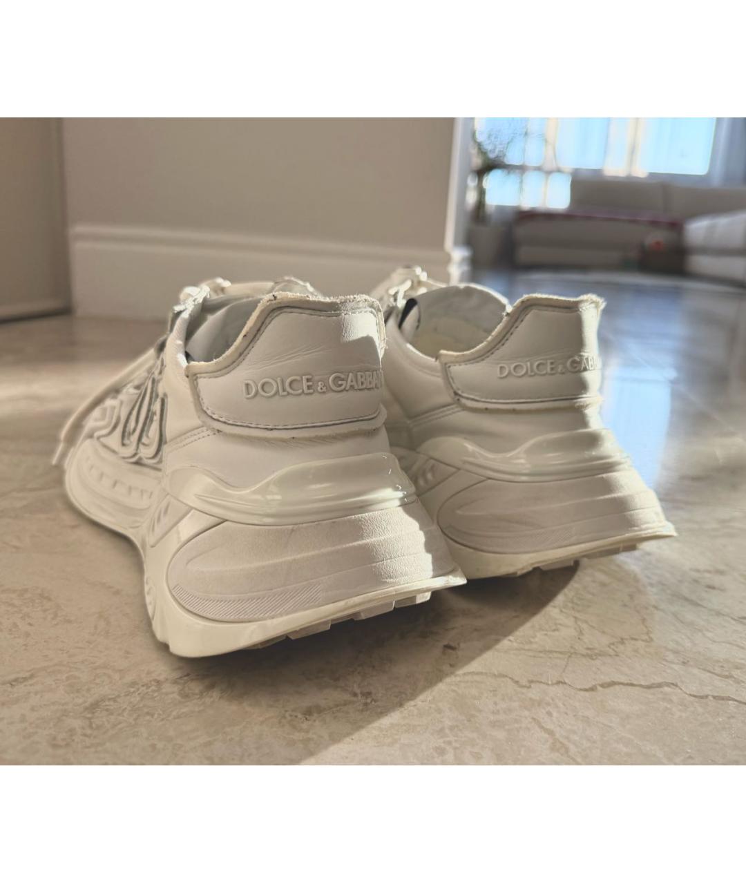 DOLCE&GABBANA Белые неопреновые кроссовки, фото 3