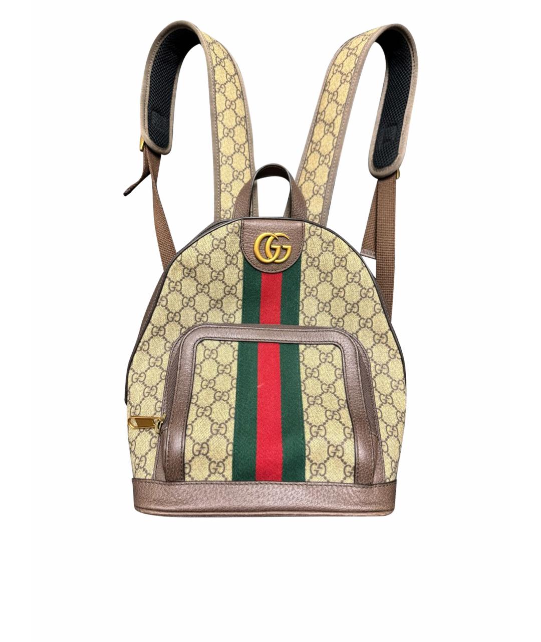 GUCCI Бежевый рюкзак из искусственной кожи, фото 1