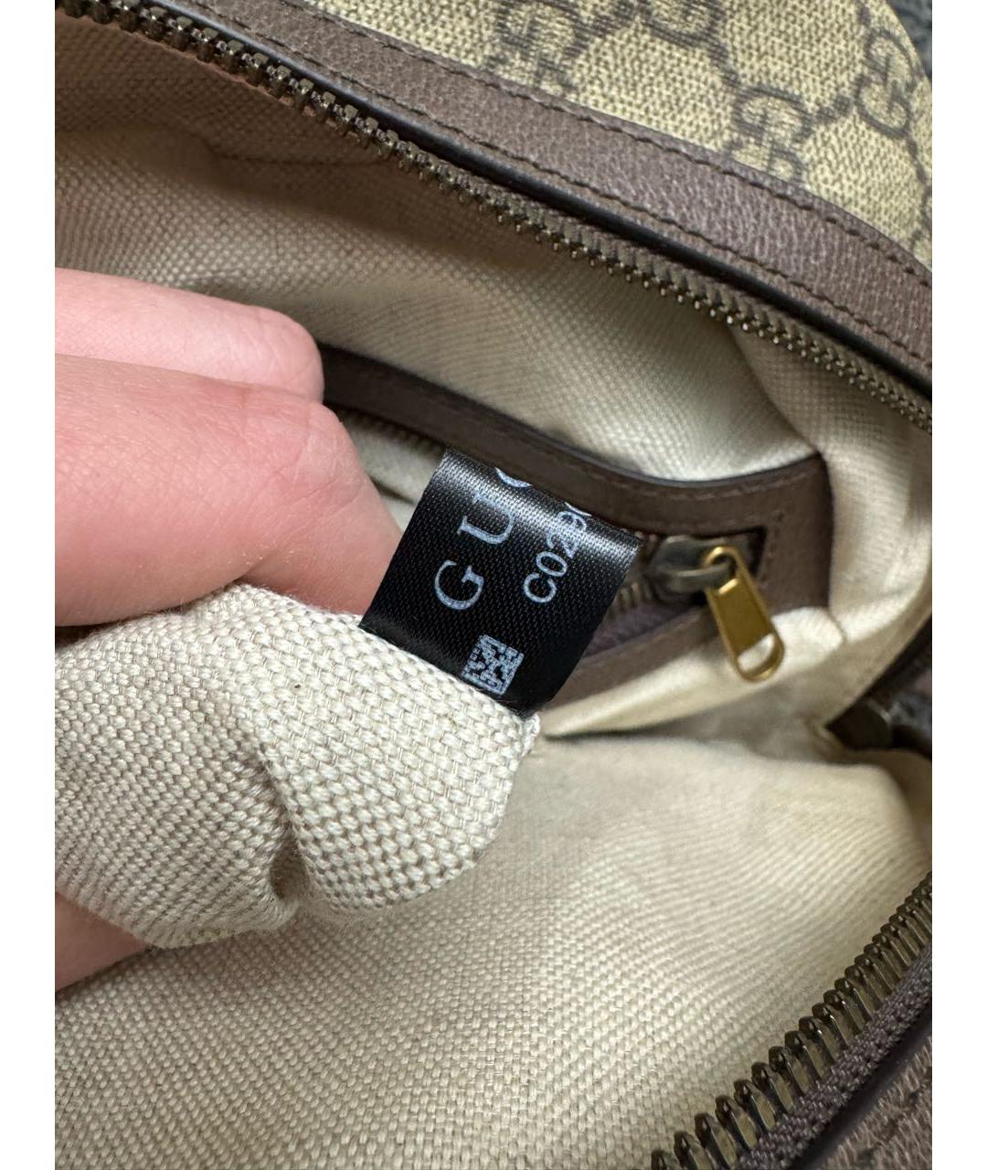 GUCCI Бежевый рюкзак из искусственной кожи, фото 5