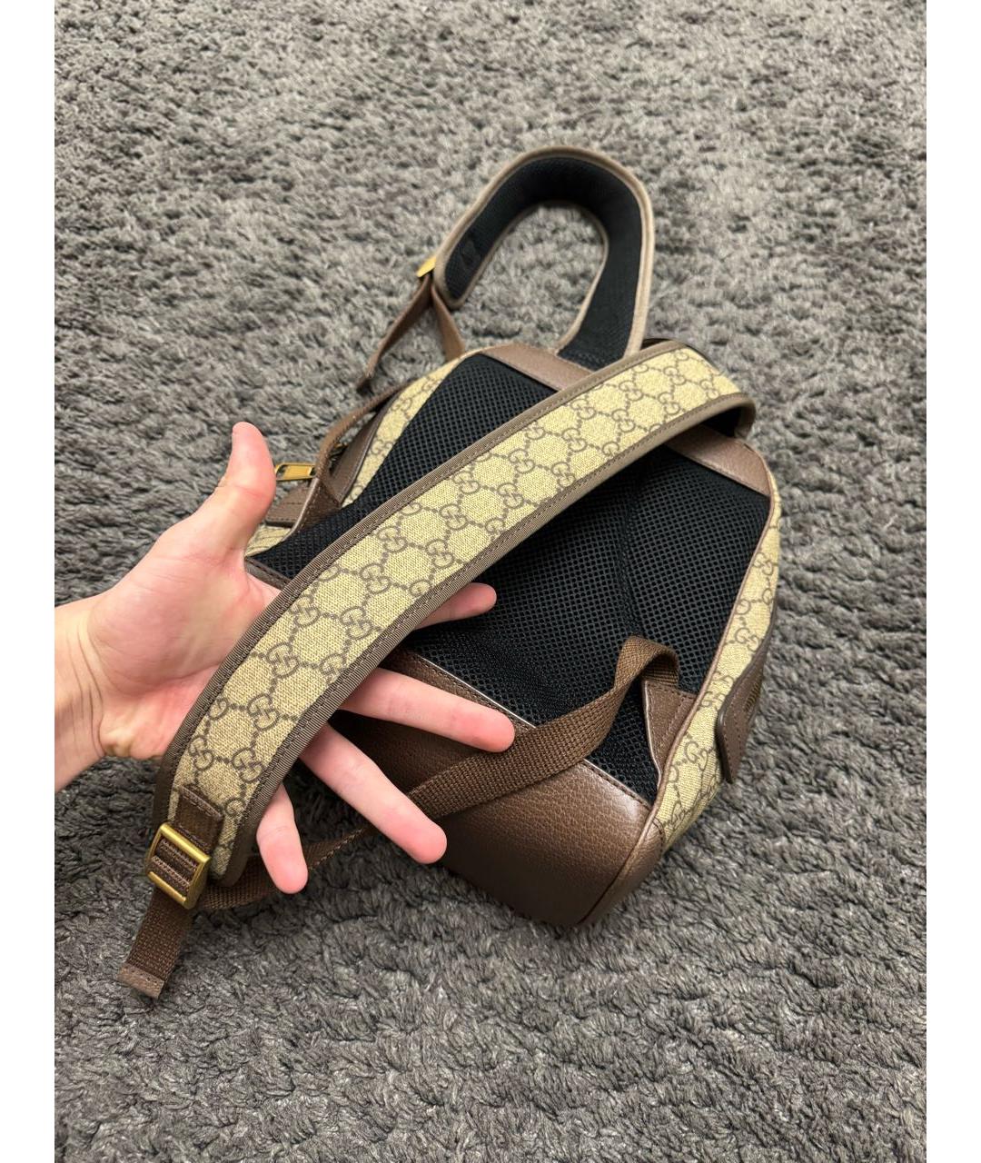 GUCCI Бежевый рюкзак из искусственной кожи, фото 3