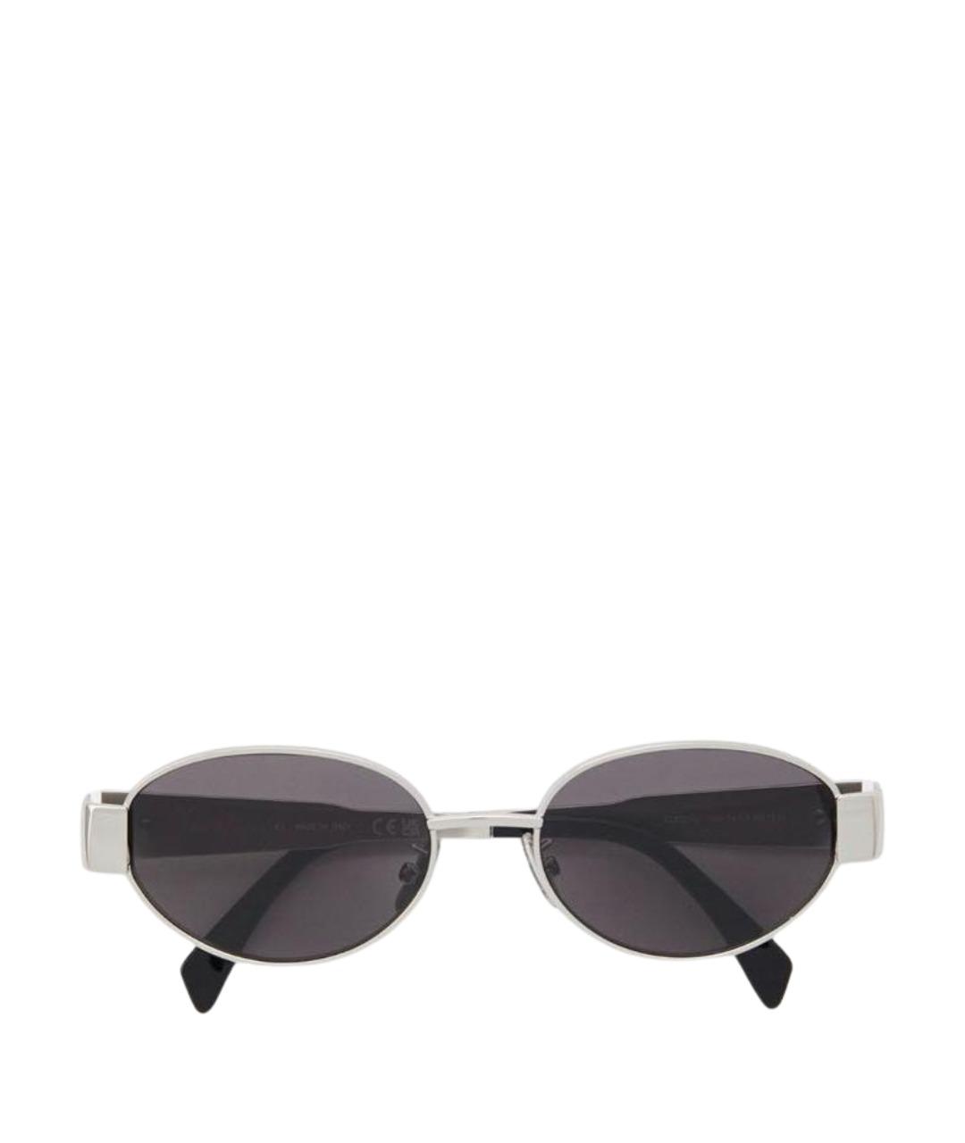 CELINE Серебряные металлические солнцезащитные очки, фото 1