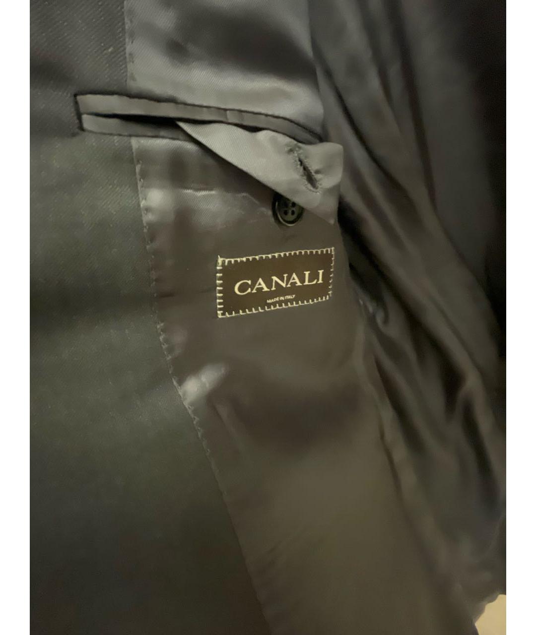 CANALI Антрацитовый шерстяной пиджак, фото 4