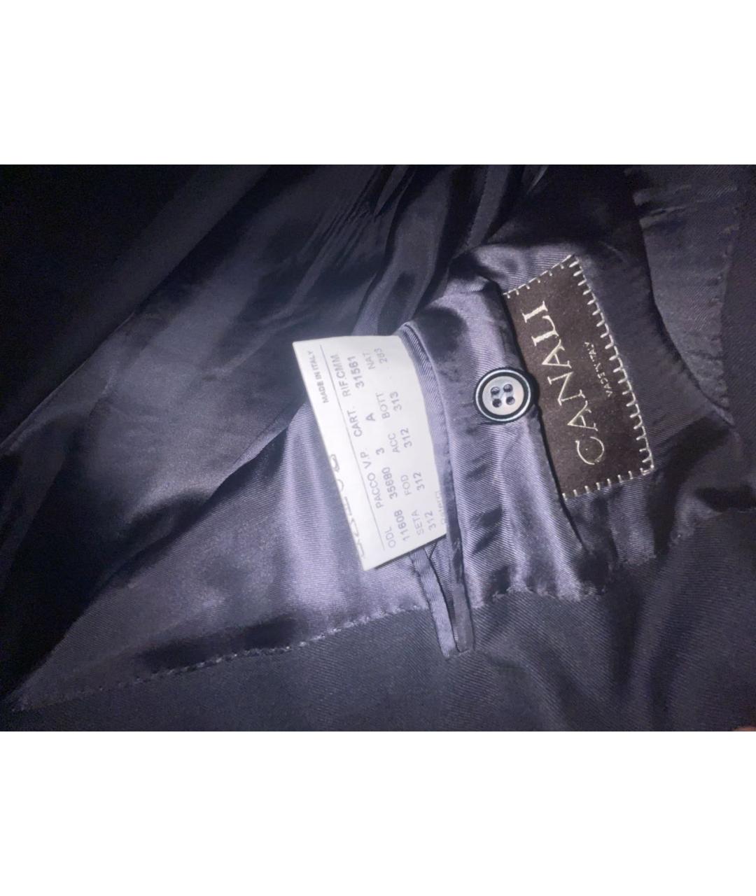 CANALI Антрацитовый шерстяной пиджак, фото 5