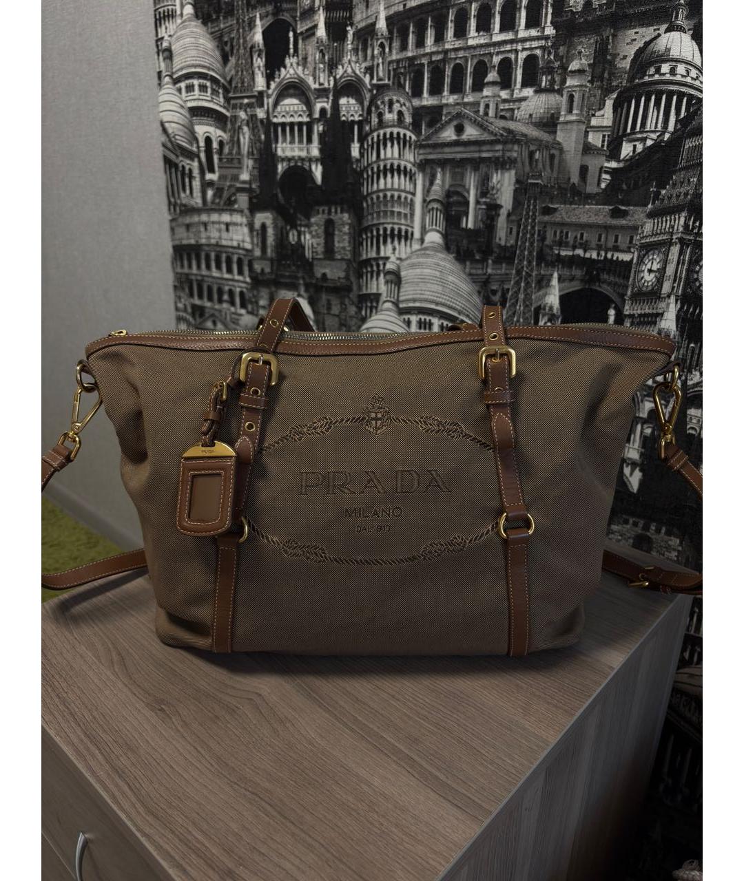 PRADA Коричневая сумка через плечо, фото 9