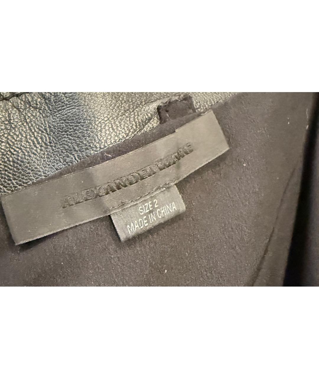 ALEXANDER WANG Черное кожаное коктейльное платье, фото 3