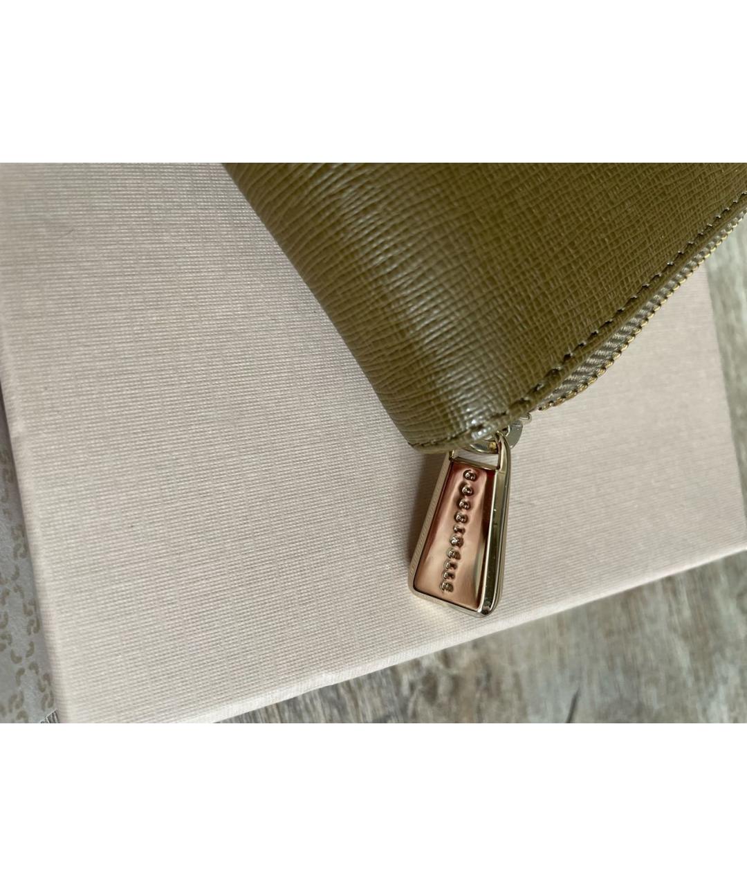 COCCINELLE Хаки кожаный кошелек, фото 6