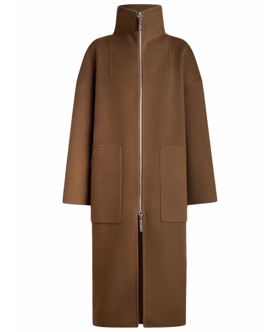 12 STOREEZ Коричневое шерстяное пальто, фото 1