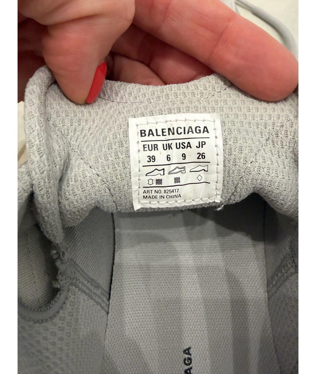 BALENCIAGA Серые замшевые кроссовки, фото 6