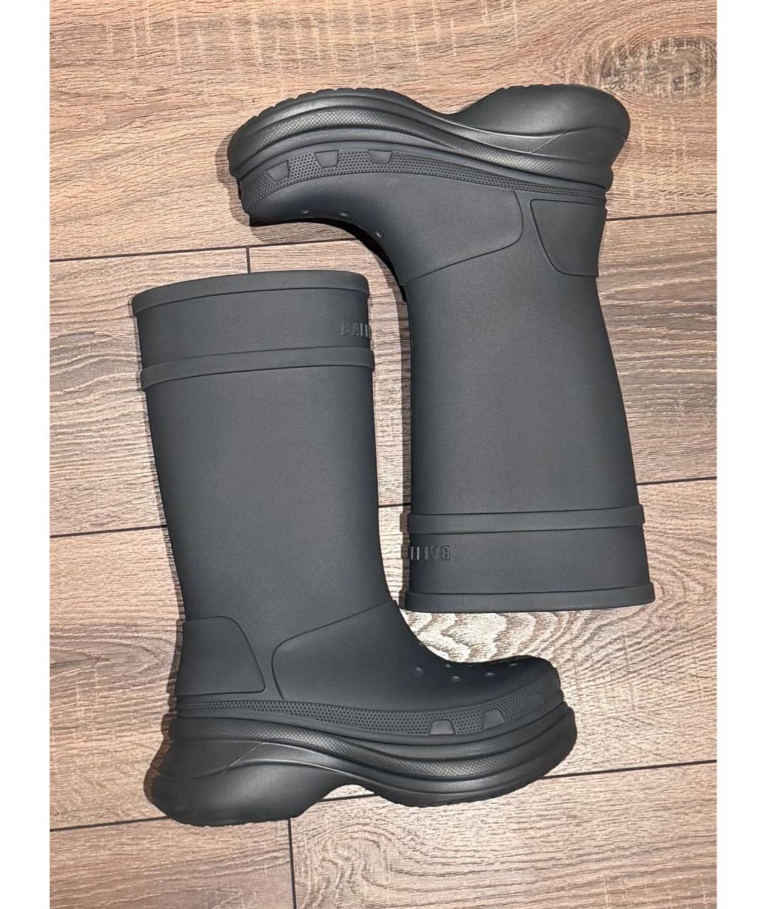 BALENCIAGA Серые резиновые сапоги, фото 2