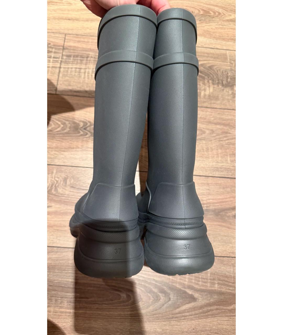 BALENCIAGA Серые резиновые сапоги, фото 4