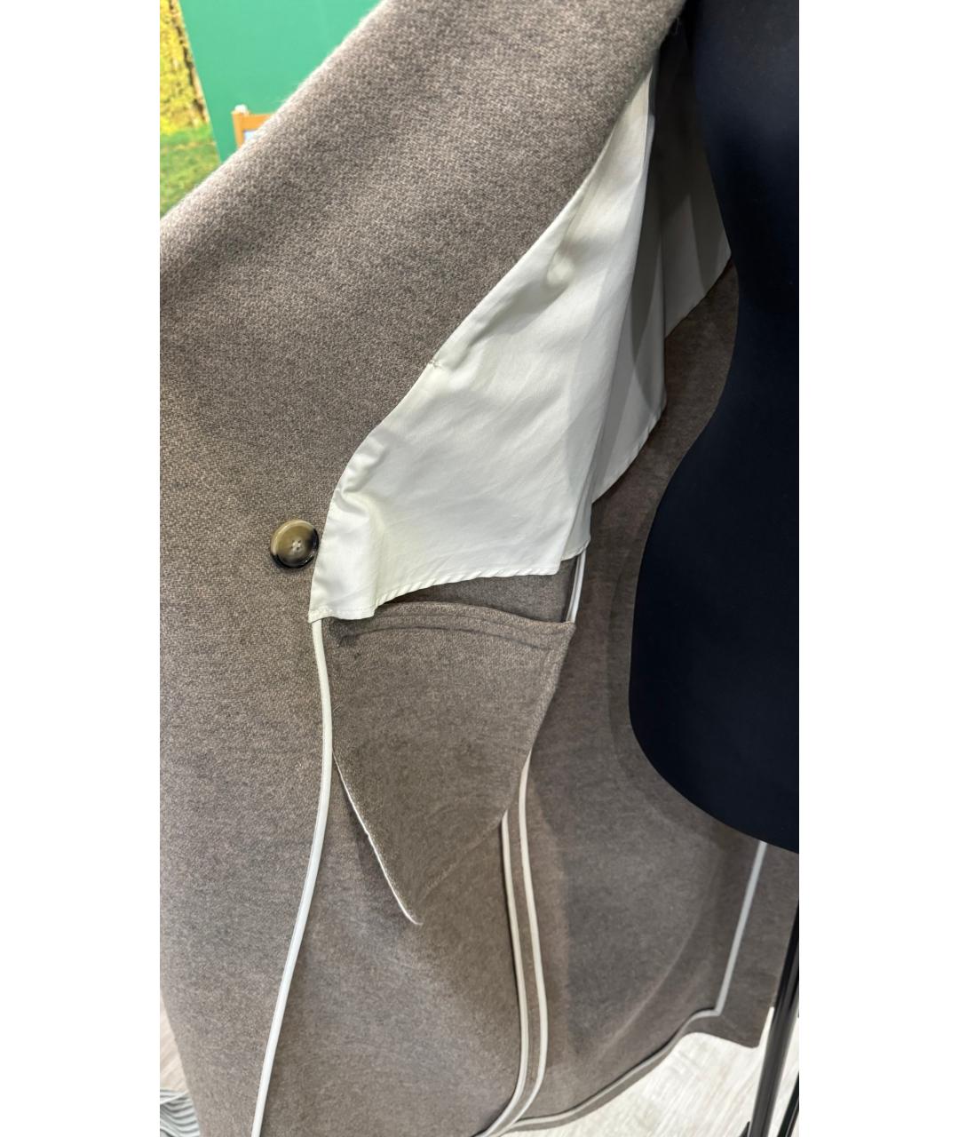 ISABEL MARANT Коричневое шерстяное пальто, фото 4