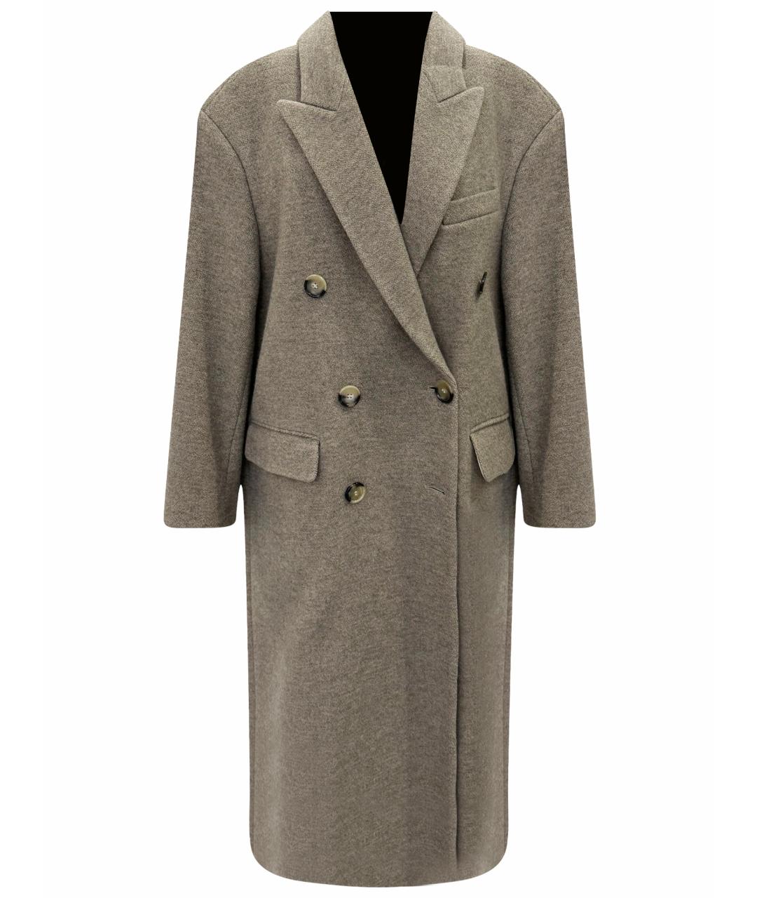 ISABEL MARANT Коричневое шерстяное пальто, фото 1