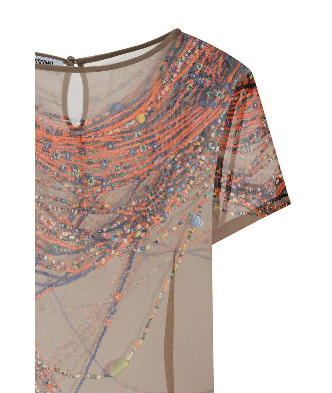 MOSCHINO Бежевая полиэстеровая блузы, фото 4