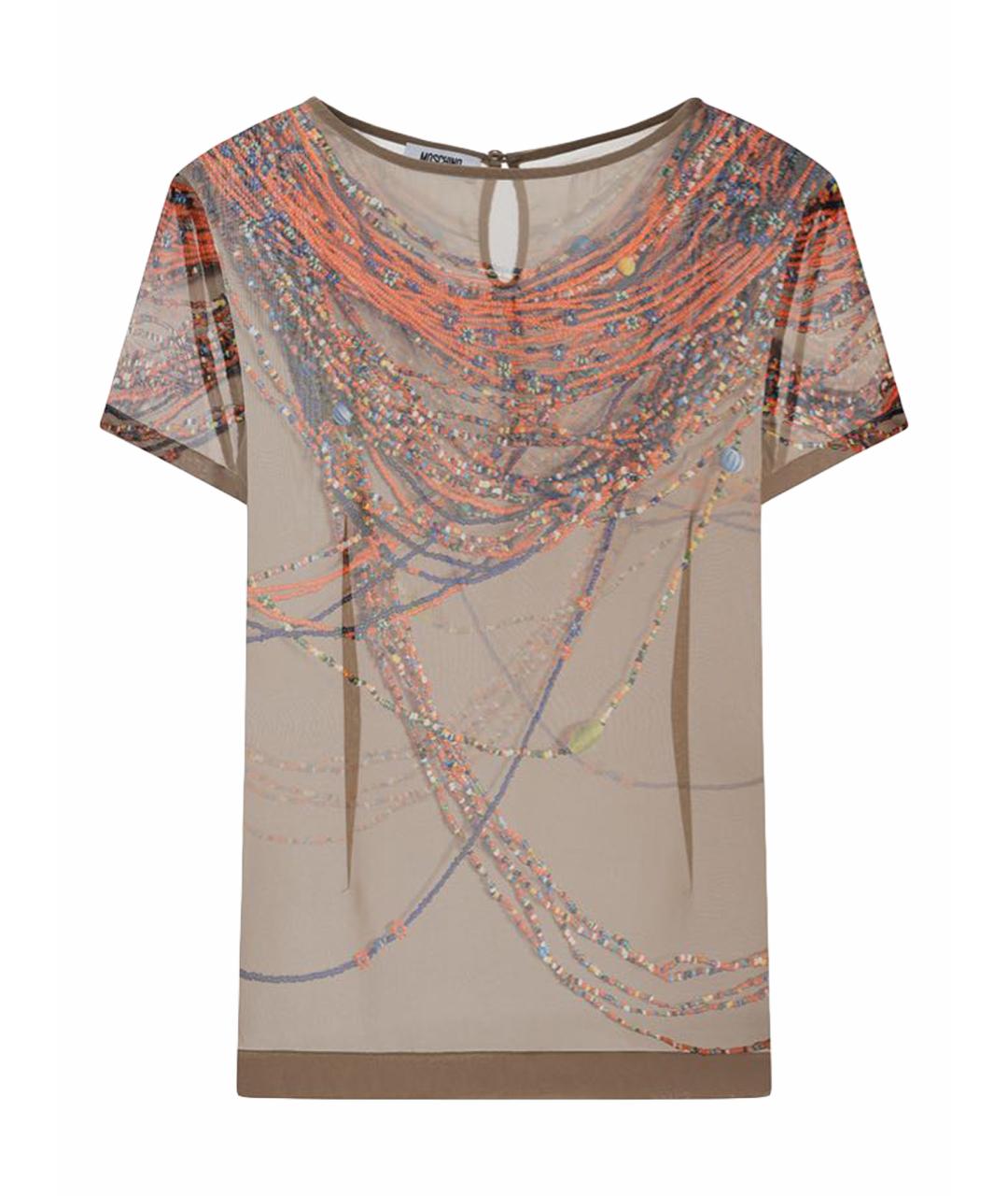 MOSCHINO Бежевая полиэстеровая блузы, фото 1