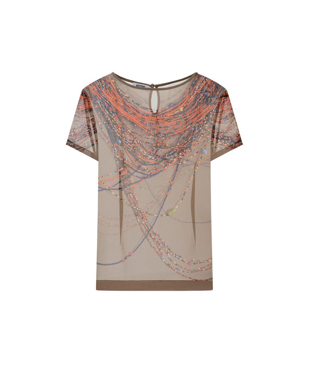 MOSCHINO Бежевая полиэстеровая блузы, фото 6