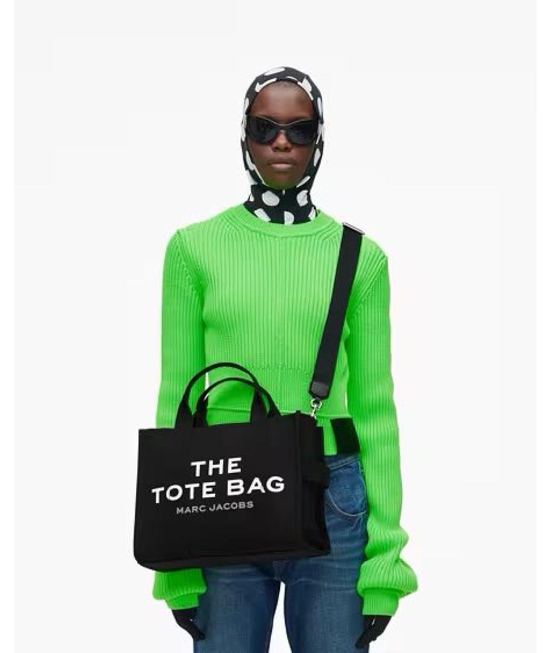 MARC JACOBS Черная тканевая сумка тоут, фото 5