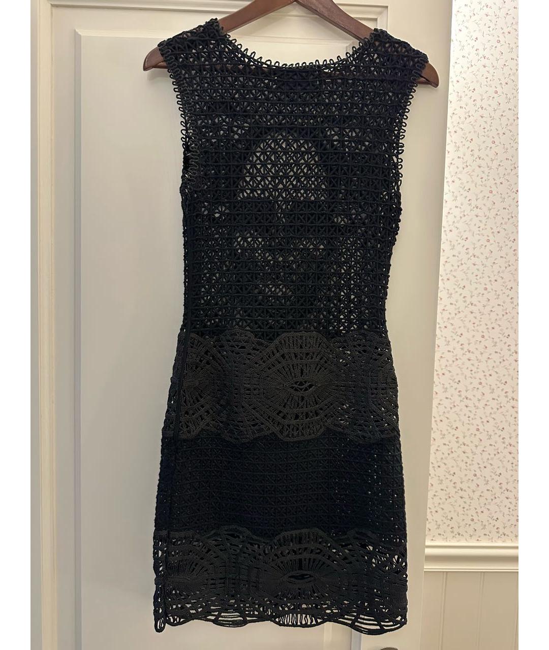 PHILIPP PLEIN Черное хлопковое коктейльное платье, фото 2